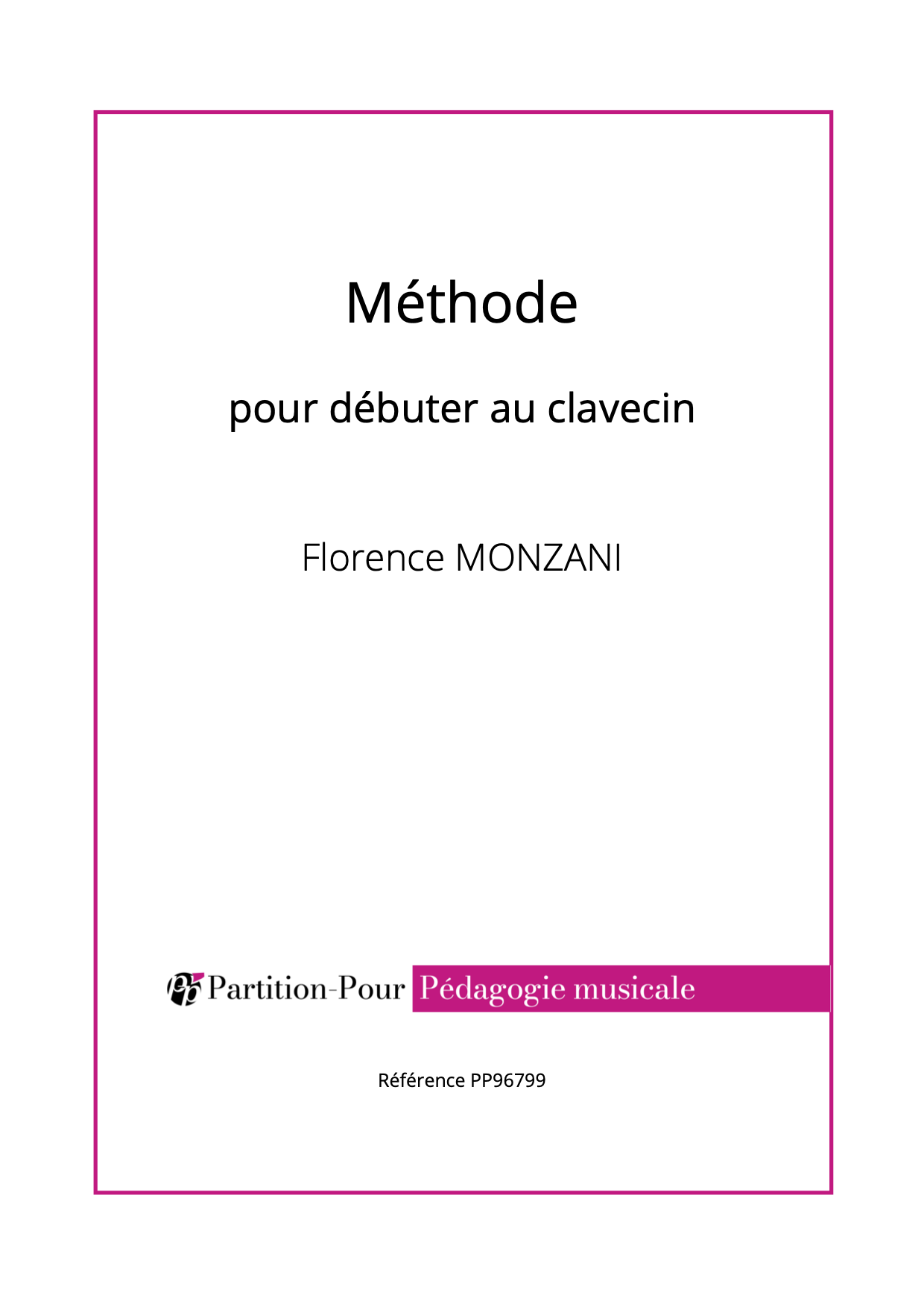 méthode débutant clavecin monzani